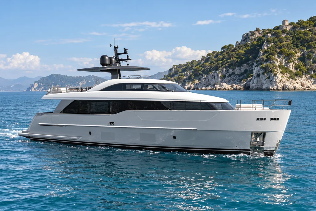 Sanlorenzo SD90 on the Gulf of La Spezia
