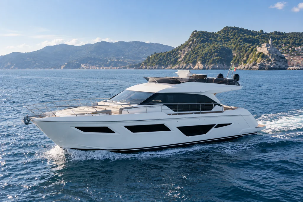 Ferretti Yachts 580 sulla costa di La Spezia