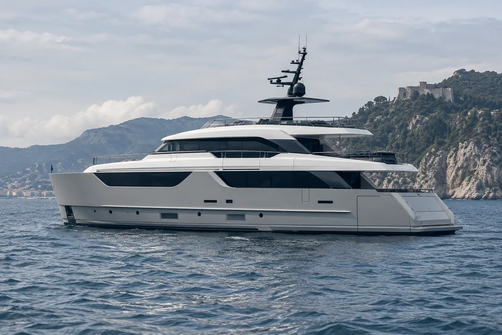 Sanlorenzo SD118 sulla costa di La Spezia